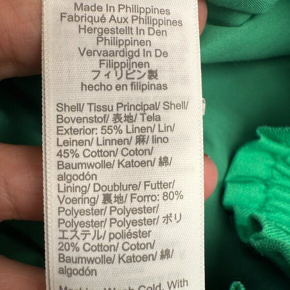 J. CREW Women's NEW Linen Blend Pull-On City Skirt "Modern Clover" | Size 12 - Picture 10 of 12